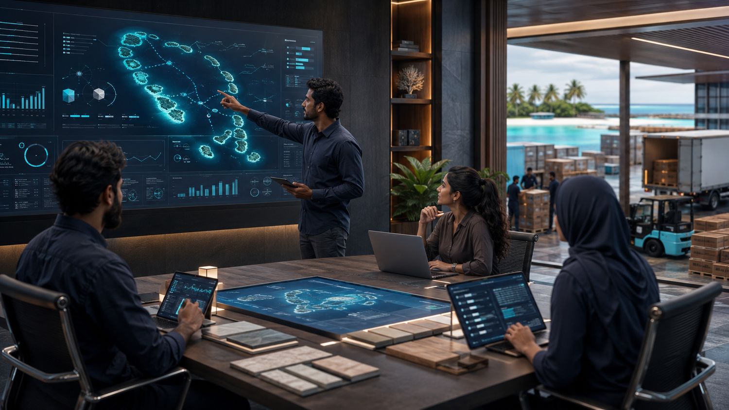 AuraLink mapping a project across the Maldives