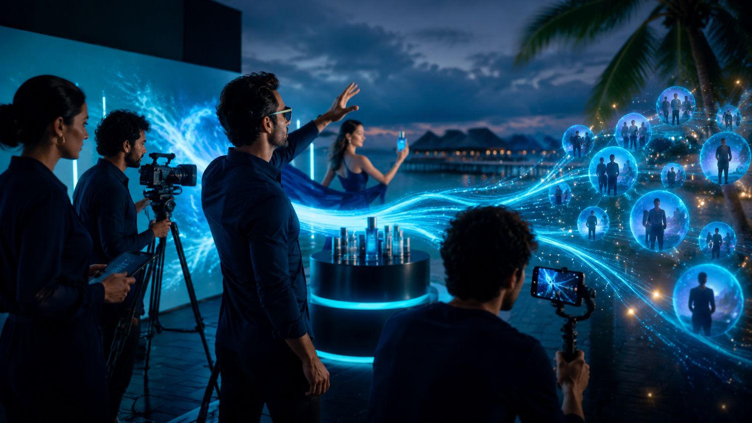 The AuraLink team on a production shoot